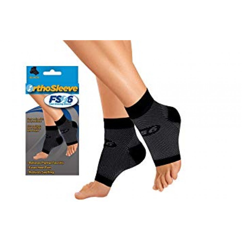 FS6 Compression Foot Sleeve Pairs Socks for Heel Pain Plantar